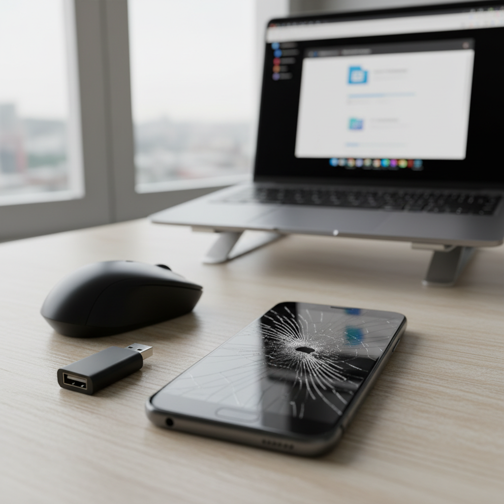 Cómo recuperar datos de un móvil con pantalla rota usando adaptador OTG y PC