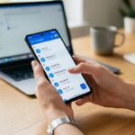 Recuperar contactos borrados en Android: móvil mostrando la app de contactos